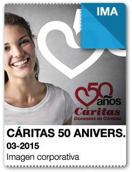 cáritas imagen corporativa del 50 aniversario